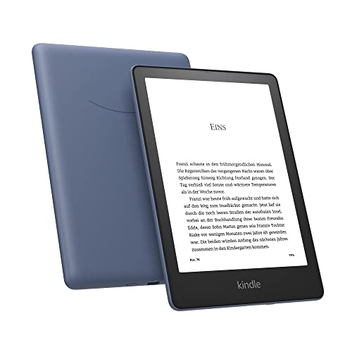 Kindle Paperwhite Signature Edition (32 GB) – Mit 6,8 Zoll (17,3 cm) großem Display, kabelloser Ladefunktion und Frontlicht mit automatischer Anpassung – ohne Werbung - Denimblau