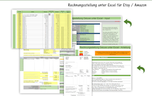 Professionelle Rechnungsvorlage für Etsy und Amazon Excel