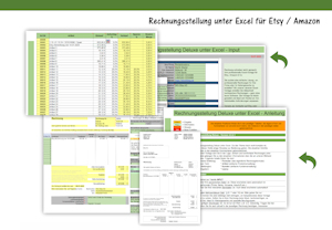 Professionelle Rechnungsvorlage für Etsy und Amazon Excel